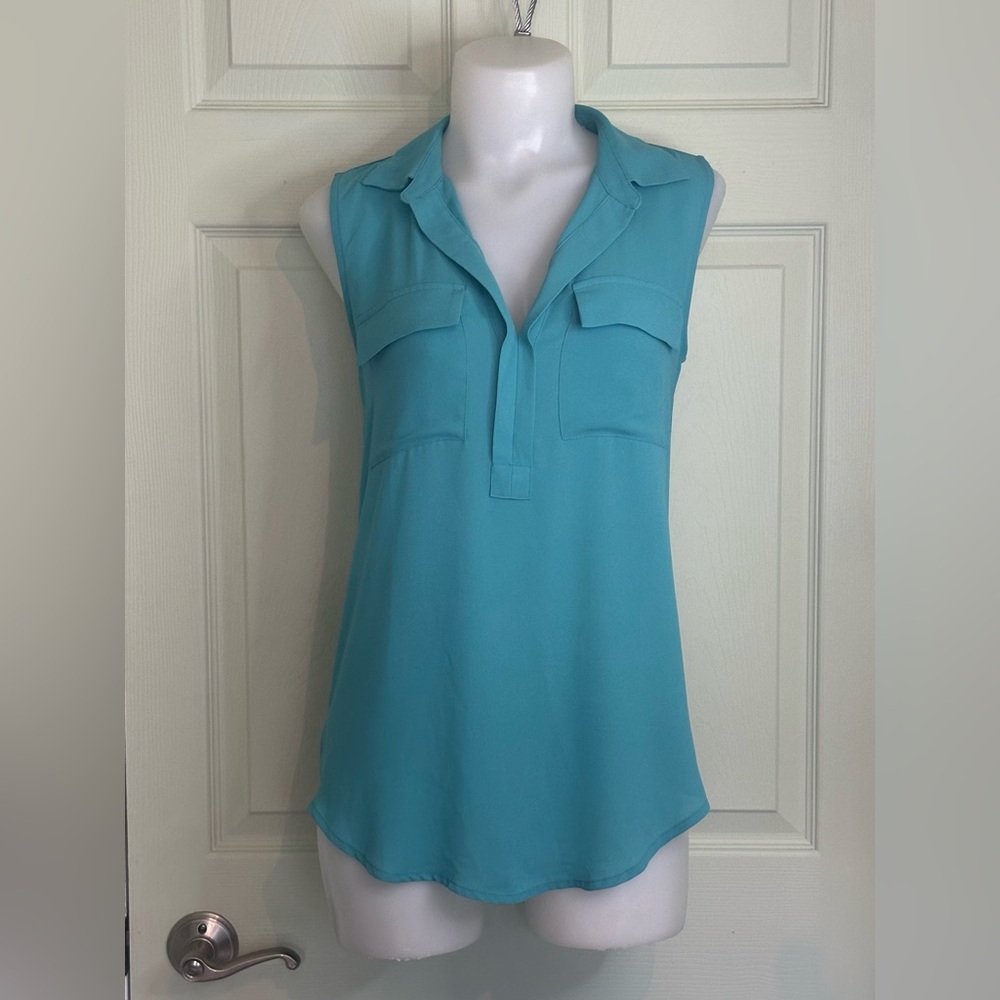 LOFT Sleeveless Turquoise Blouse